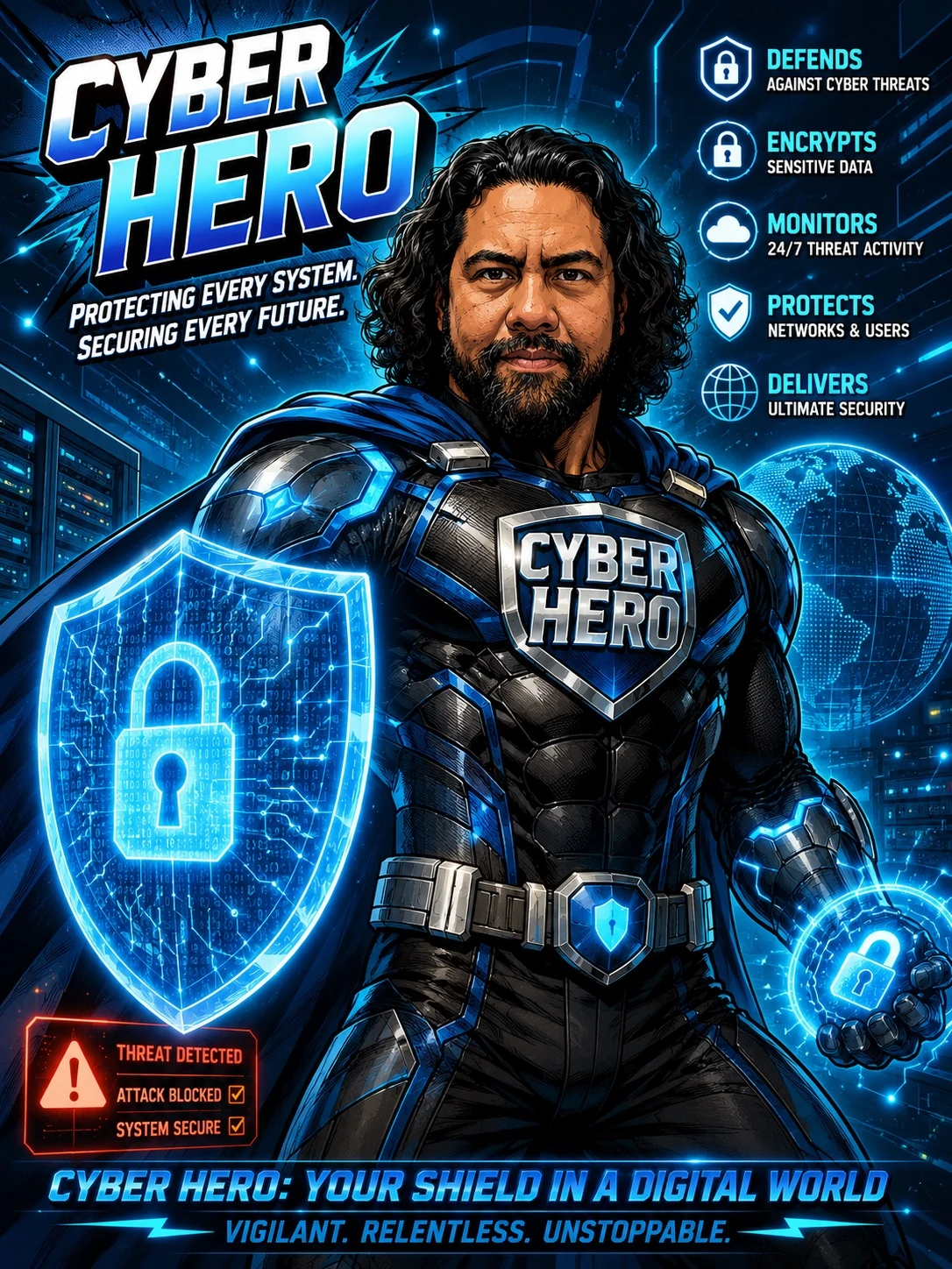 Cyber Hero comic-book cover