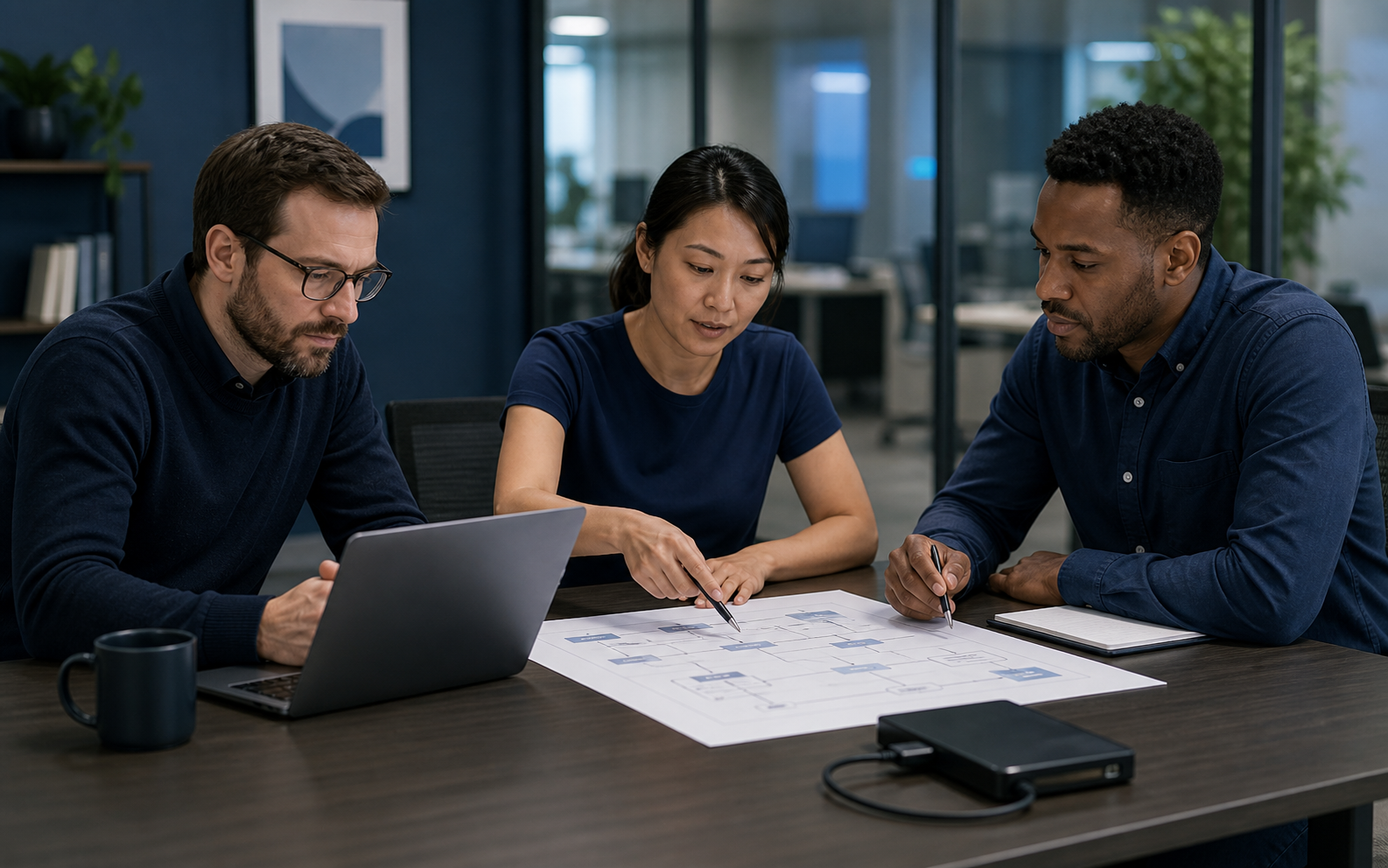 Small-business team testing a documented backup restoration and continuity plan
