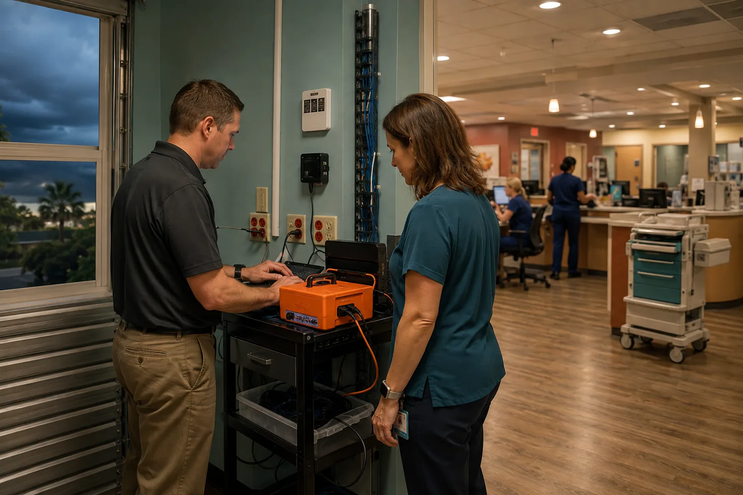 Central Florida medical-office team conducting an isolated backup restoration exercise