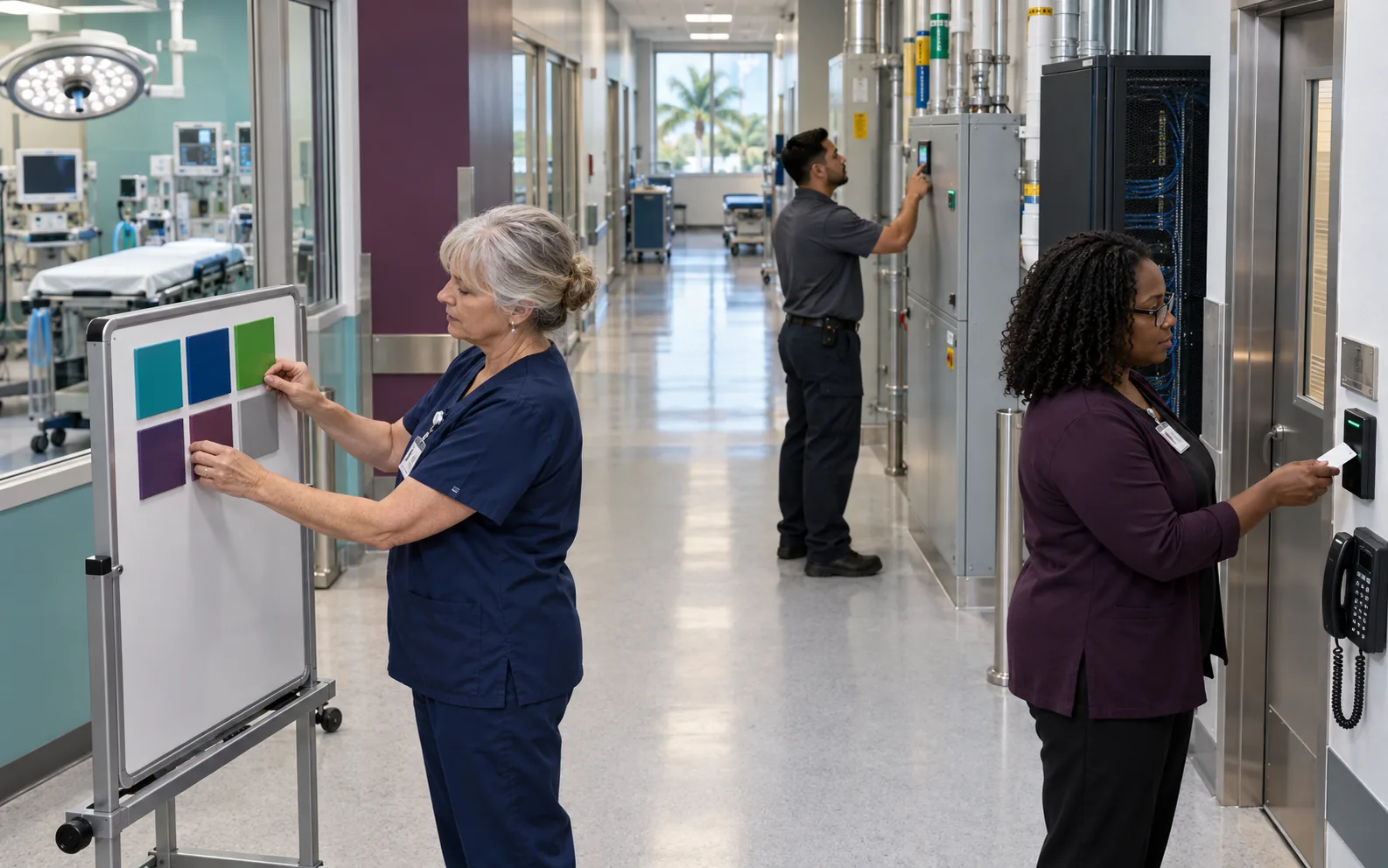 Central Florida outpatient facility leaders completing the HHS healthcare cybersecurity assessment